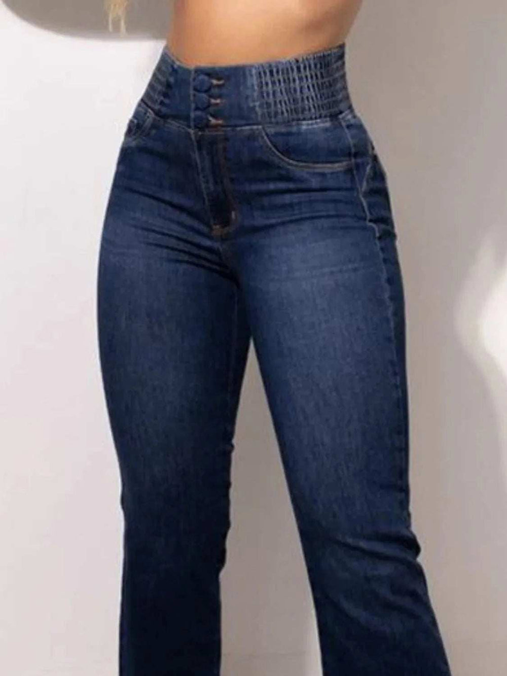 High Rise Bootcut Jeans - Trendsi - Flyclothing LLC
