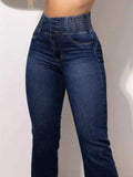 High Rise Bootcut Jeans - Trendsi - Flyclothing LLC