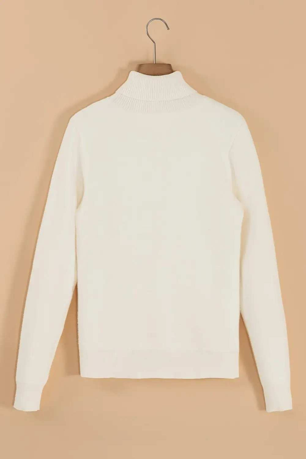 Turtleneck Long Sleeve Sweater - Trendsi - Flyclothing LLC
