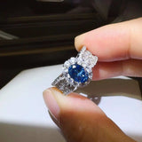 1 Carat Moissanite Zircon 925 Sterling Silver Ring - Trendsi - Flyclothing LLC