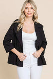 Culture Code Double Breasted Eyelet Jacket with Pockets - Trendsi - Flyclothing LLC