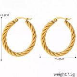 18K Gold-Plated Hoop Earrings - Trendsi - Flyclothing LLC