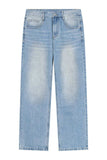 Washed Mid Rise Jeans with Pockets - Trendsi - Flyclothing LLC