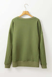 Solid Color Round Neck Long Sleeve Sweatshirt - Trendsi - Flyclothing LLC