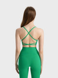 Millennia Crisscross Back Scoop Neck Active Cami with Detachable Chest Pads - Trendsi - Flyclothing LLC