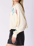 Halloween Colorful Sequin Skeleton Sweatshirt - Trendsi - Flyclothing LLC