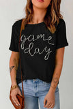 Full Size GAME DAY Round Neck Short Sleeve T-Shirt - Trendsi - Flyclothing LLC