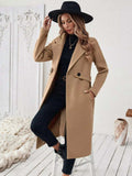 One Button Wool Blend Overcoat - Trendsi - Flyclothing LLC