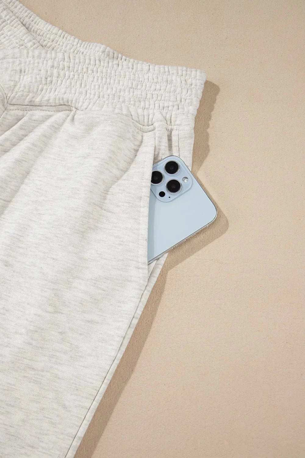 Elastic Waist Active Pants with Pockets - Trendsi - Flyclothing LLC