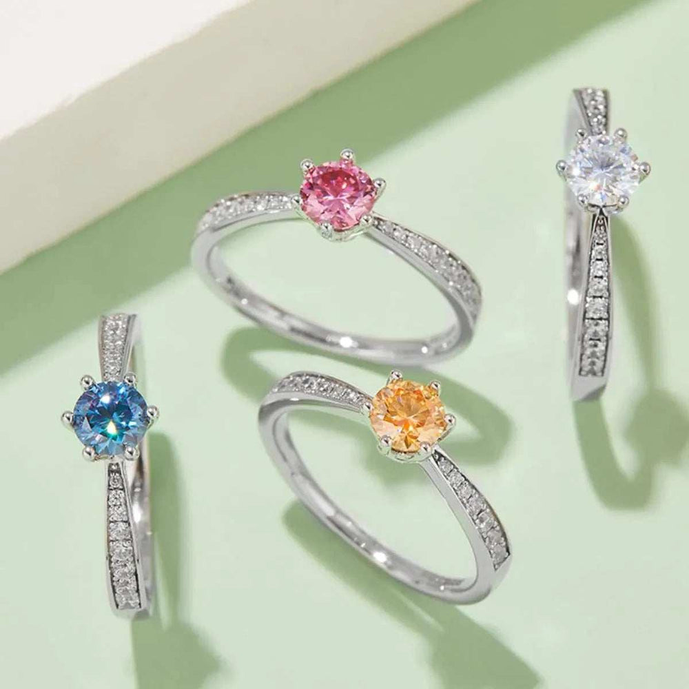 Moissanite 925 Sterling Silver Ring - Trendsi - Flyclothing LLC