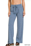 Zenana Ribbed Drawstring Lounge Pants - Trendsi - Flyclothing LLC
