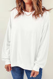 Round Neck Dropped Shoulder Sweatshirt - Trendsi - Flyclothing LLC