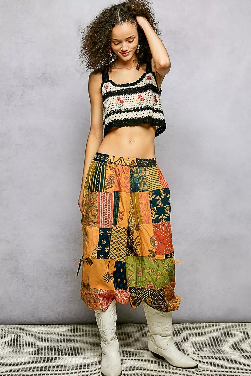 POL Floral Embroidered Cropped Crochet Cami with Scalloped Hem - Trendsi - Flyclothing LLC