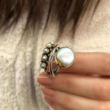 Alloy Three-Layered Open Ring - Trendsi - Flyclothing LLC
