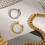 Stainless Steel Zircon Open Ring - Trendsi - Flyclothing LLC