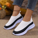 Mesh Contrast Flat Slip-Ons - Trendsi - Flyclothing LLC