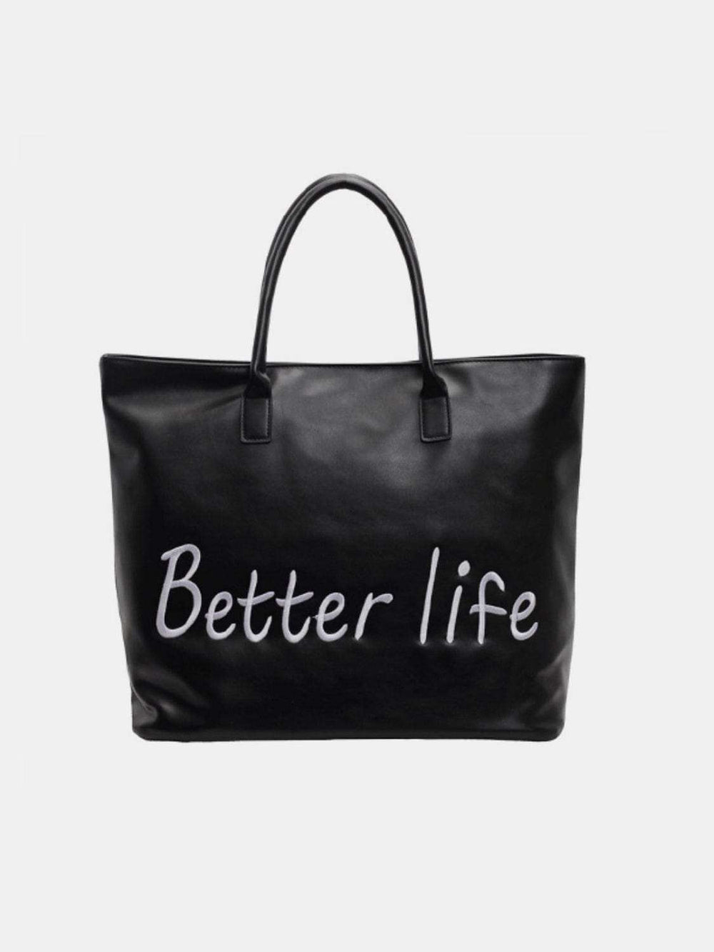 BETTER LIFE PU Leather Tote Bag - Trendsi - Flyclothing LLC
