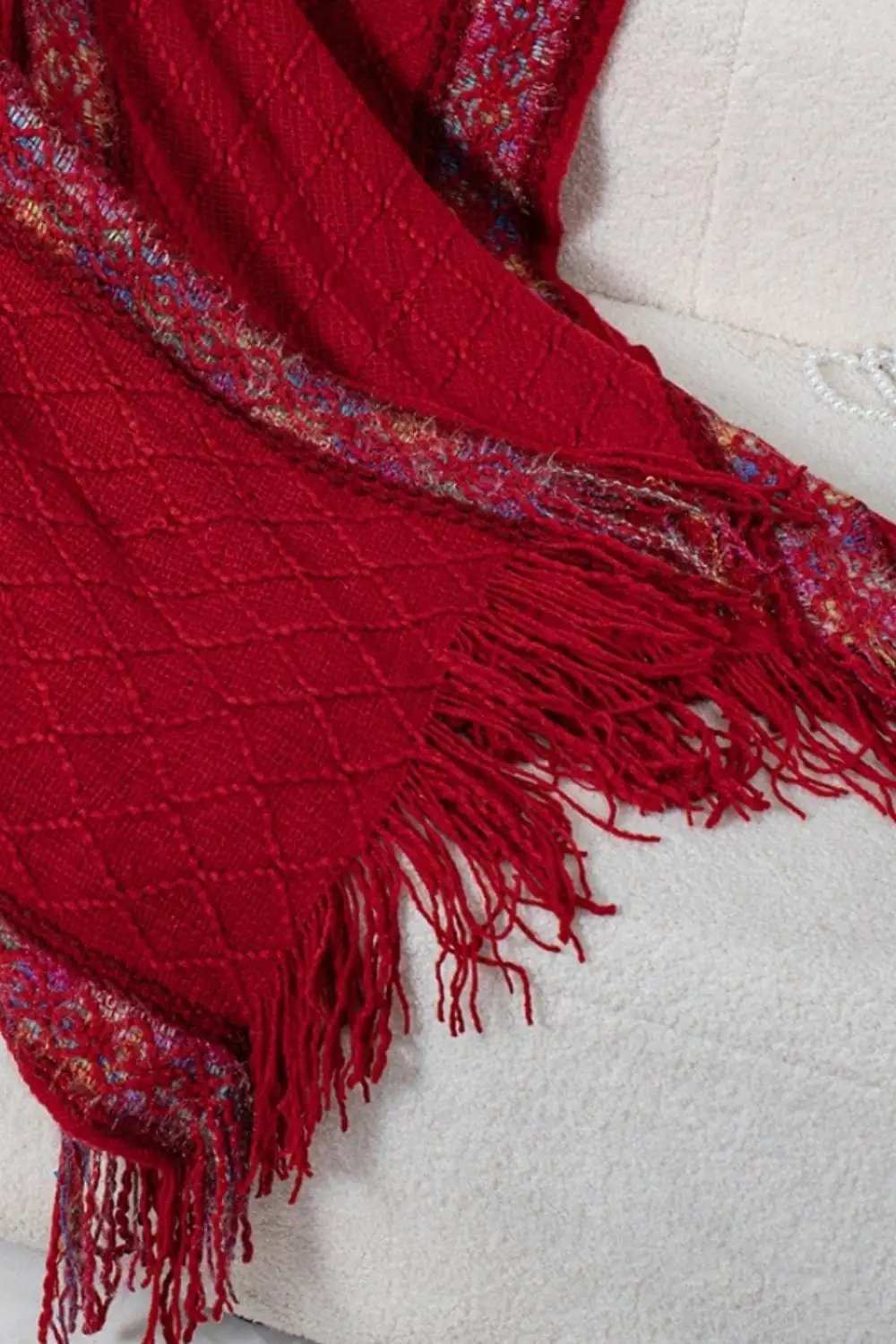 Fringe Half Sleeve Hooded Poncho - Trendsi - Flyclothing LLC