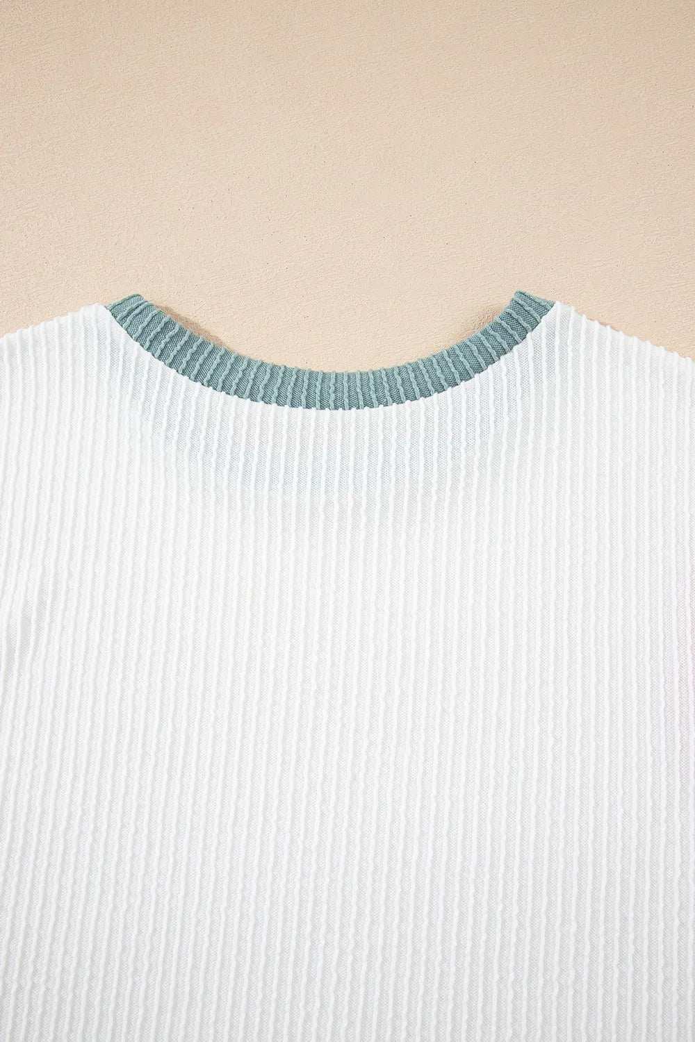 Contrast Trim Ribbed Knit Sleeveless Top - Trendsi - Flyclothing LLC