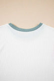 Contrast Trim Ribbed Knit Sleeveless Top - Trendsi - Flyclothing LLC