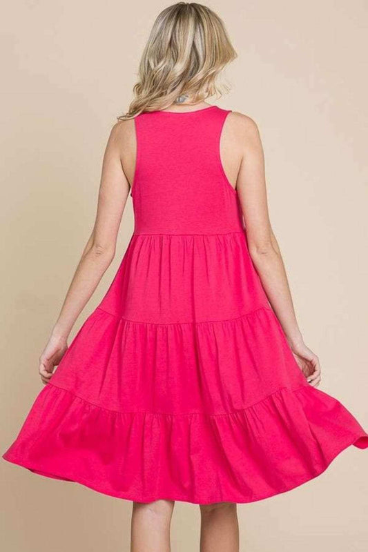 Culture Code Racerback Tiered Tank Dress - Trendsi - Flyclothing LLC