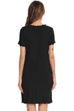 Round Neck Short Sleeve Lounge Dress - Trendsi - Flyclothing LLC