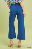 Umgee Scallop Hem Wide Leg Pants - Trendsi - Flyclothing LLC