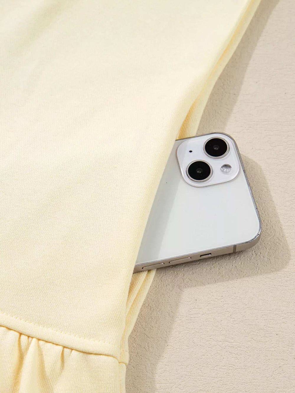 Double Tiered Ruffle Hem Long Sleeve Loose Mini Dress - Trendsi - Flyclothing LLC