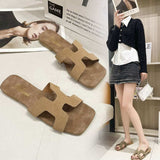 Open Toe Flats Sandals - Trendsi - Flyclothing LLC