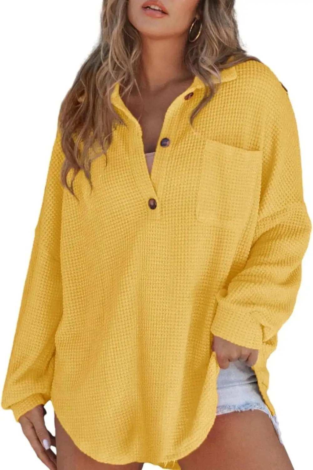 Half Button Long Sleeve Sweatshirt - Trendsi - Flyclothing LLC