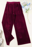 Drawstring Waist Wide Leg Active Pants - Trendsi - Flyclothing LLC