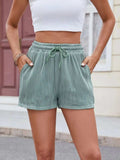 Florira Texture Drawstring Shorts - Trendsi - Flyclothing LLC