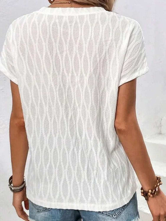 Full Size Round Neck Short Sleeve T-Shirt - Trendsi - Flyclothing LLC