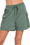 Zenana Scuba Thigh Pocket Shorts - Trendsi - Flyclothing LLC