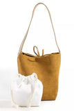 Fame Bucket Pouch Faux Suede Tote Bag - Trendsi - Flyclothing LLC