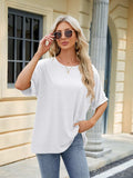 Florira Round Neck Half Sleeve T-Shirt - Trendsi - Flyclothing LLC