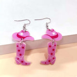 Cowboy Boot and Hat Dangle Earrings - Trendsi - Flyclothing LLC