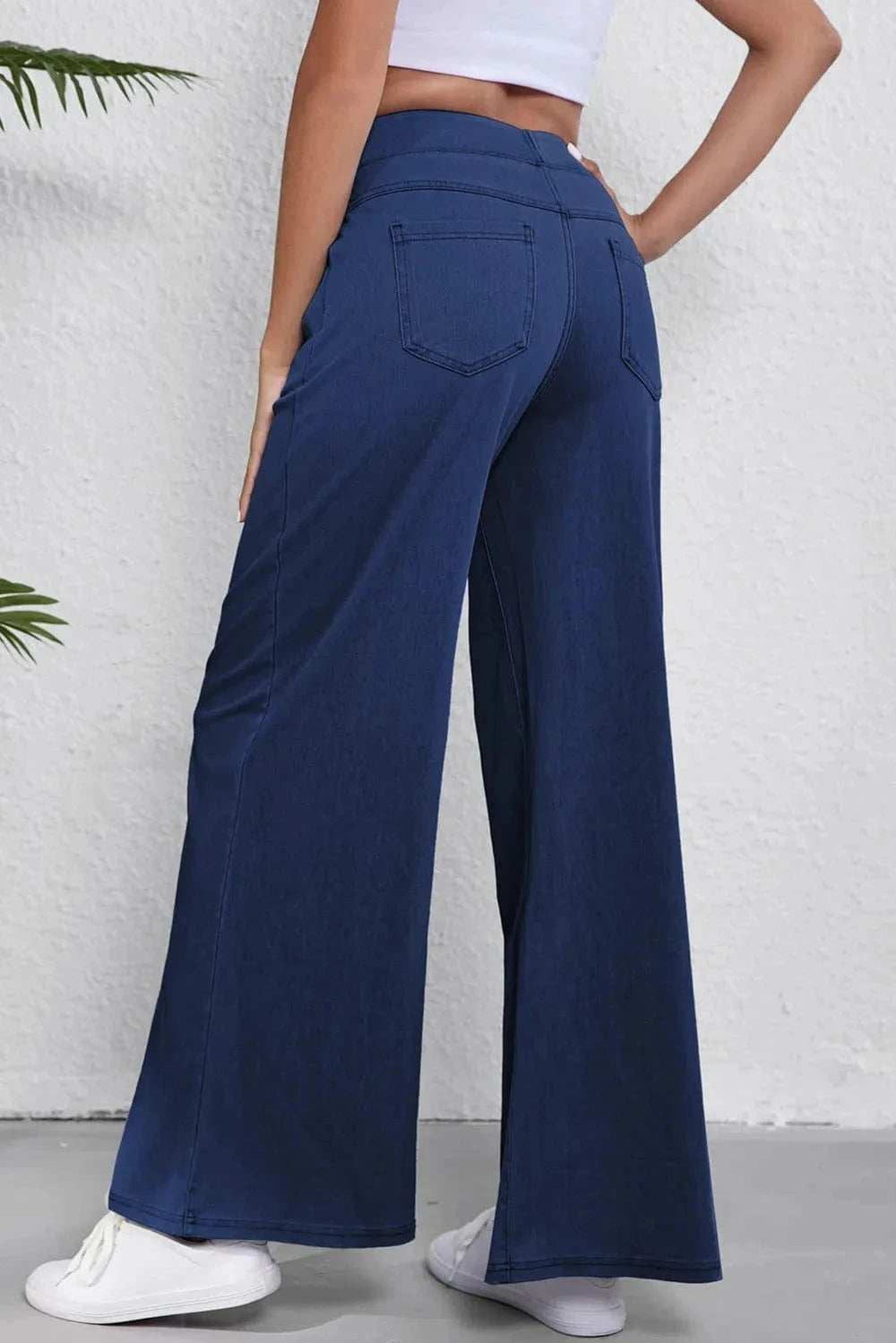 Wide Leg Jeans with Pockets - Trendsi - Flyclothing LLC
