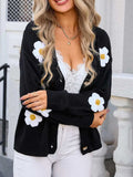 Crochet Flower Button Up Cardigan - Trendsi - Flyclothing LLC