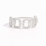 925 Sterling Silver Zircon Cutout Ring - Trendsi - Flyclothing LLC