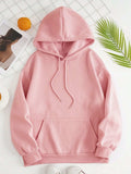 Drawstring Dropped Shoulder Hoodie - Trendsi - Flyclothing LLC