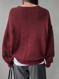 Full Size Cozy Knit Round Neck Oversized Sweater Plus Size - Trendsi - Flyclothing LLC