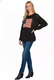 Zenana American Flag Crew Neck Sweater - Trendsi - Flyclothing LLC