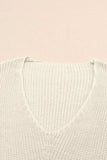 V-Neck Drop Shoulder Sweater - Trendsi - Flyclothing LLC