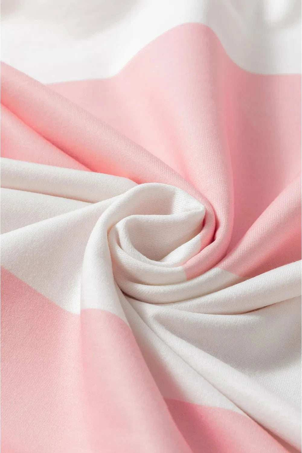 Contrast Color Block Round Neck Long Sleeve Top - Trendsi - Flyclothing LLC