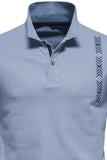 Men's Collared Neck Geometric Embroidered Polo - Trendsi - Flyclothing LLC