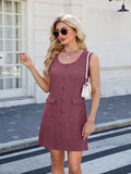 Scoop Neck Sleeveless Mini Tank Dress - Trendsi - Flyclothing LLC