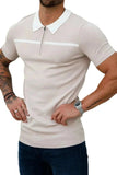 Men's Plus Size Collared Neck Short Sleeve Polo - Trendsi - Flyclothing LLC