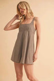 Aemi+Co Plaid Square Neck Romper - Trendsi - Flyclothing LLC