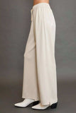 Umgee Elastic Drawstring Waistband Wide Leg Pants - Trendsi - Flyclothing LLC